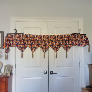 Halloween Novelty Print Handmade Canopy Tassels Pumpkins Ghosts purple orange